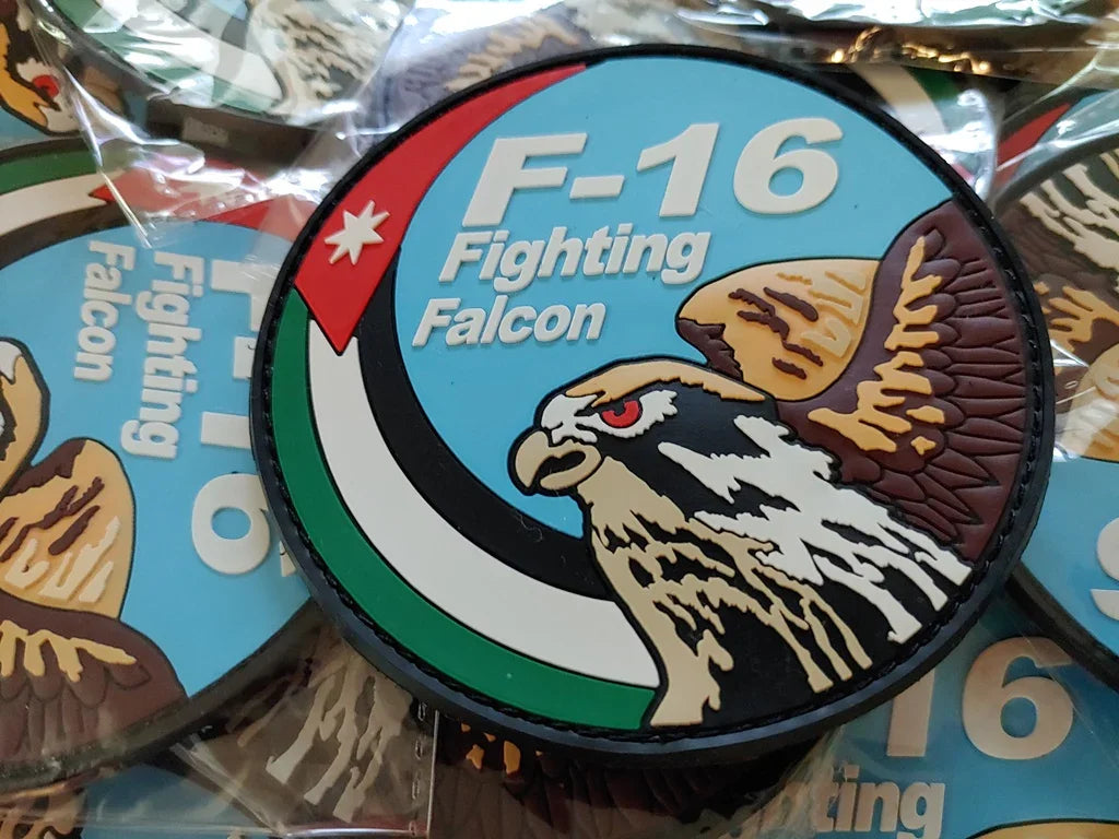 ROYAL JORDANIAN F-16 FIGHTING FALCON SWIRL (COLORED) - PVCPATCHWORLD.STORE