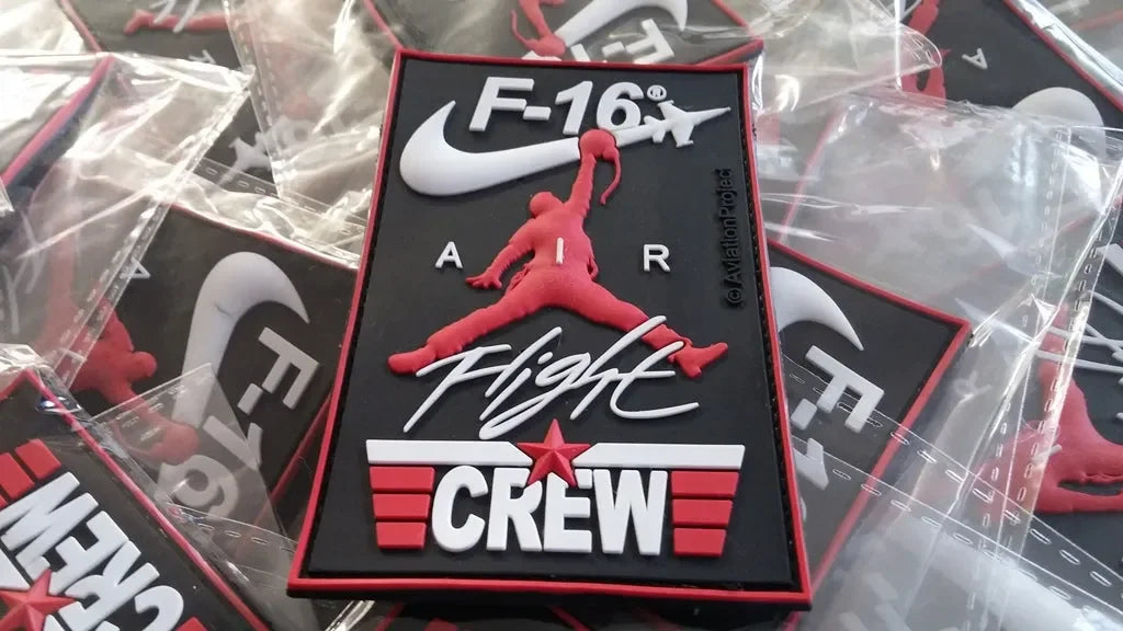 F-16 FIGHTING FALCON FLIGT CREW - 3D PVC PATCH - PVCPATCHWORLD.STORE