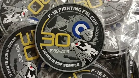 F-16 FIGHTING FALCON 30 YEARS ANNIVERSARY IN HELLENIC AIR FORCE SERVICE PATCH - PVCPATCHWORLD.STORE