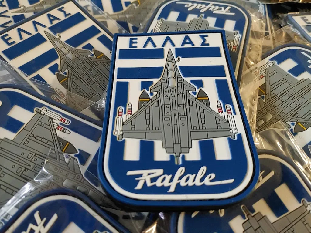 RAFALE "GREEK FLAG" - 2D PVC PATCH - PVCPATCHWORLD.STORE
