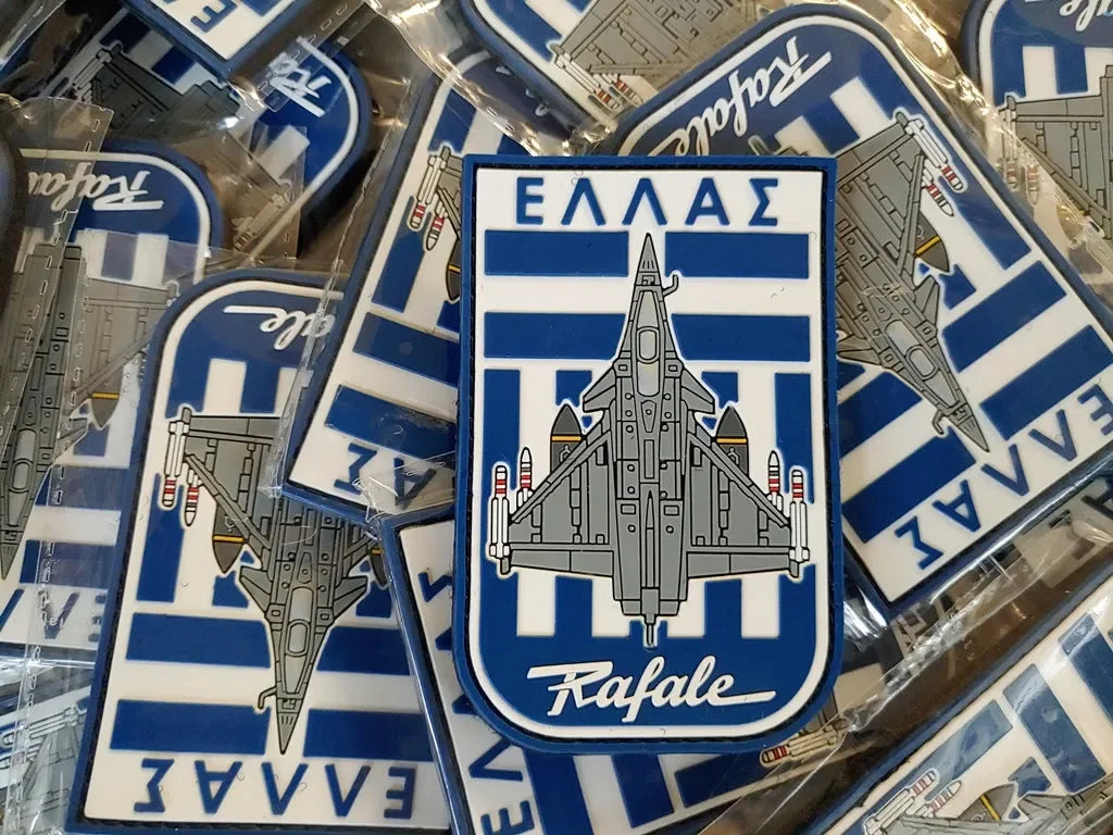 RAFALE "GREEK FLAG" - 2D PVC PATCH - PVCPATCHWORLD.STORE