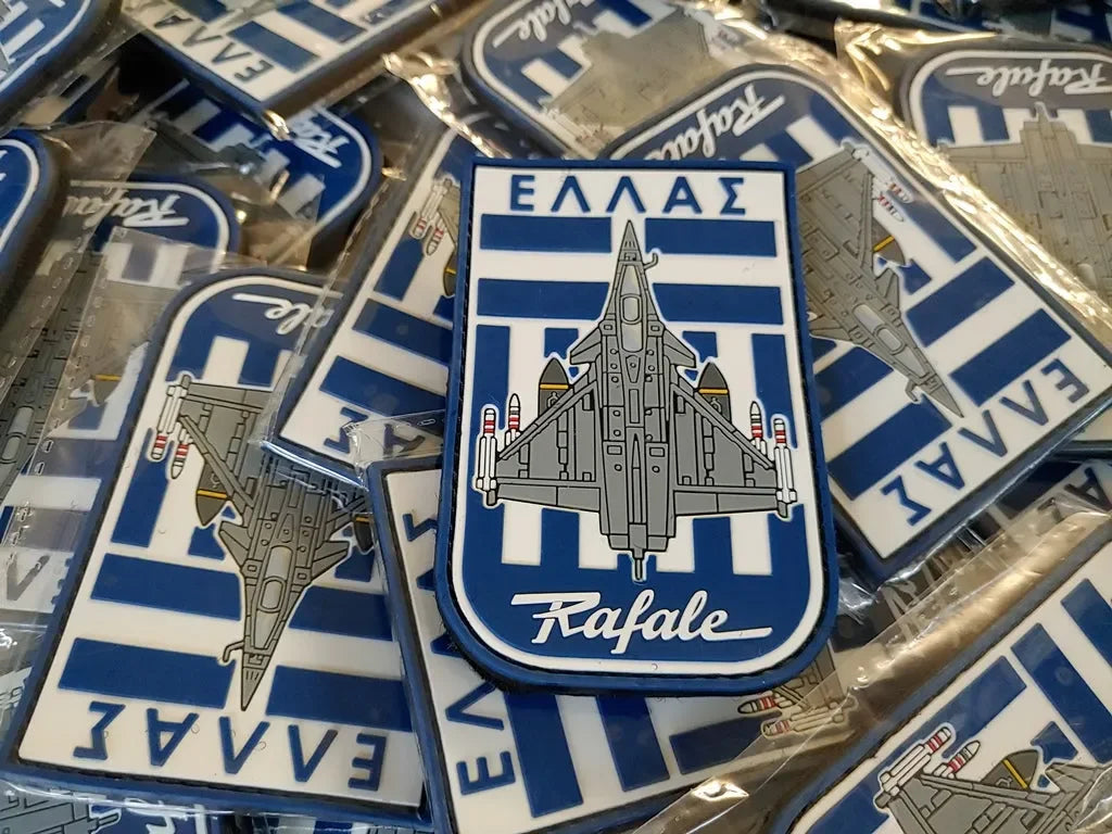 RAFALE "GREEK FLAG" - 2D PVC PATCH - PVCPATCHWORLD.STORE