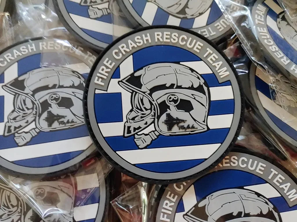 RAFALE - FIRE CRASH RESCUE TEAM GREECE (LIMITED EDITION) 2D PVC PATCH - PVCPATCHWORLD.STORE
