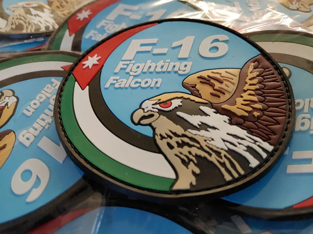 ROYAL JORDANIAN F-16 FIGHTING FALCON SWIRL (COLORED) - PVCPATCHWORLD.STORE