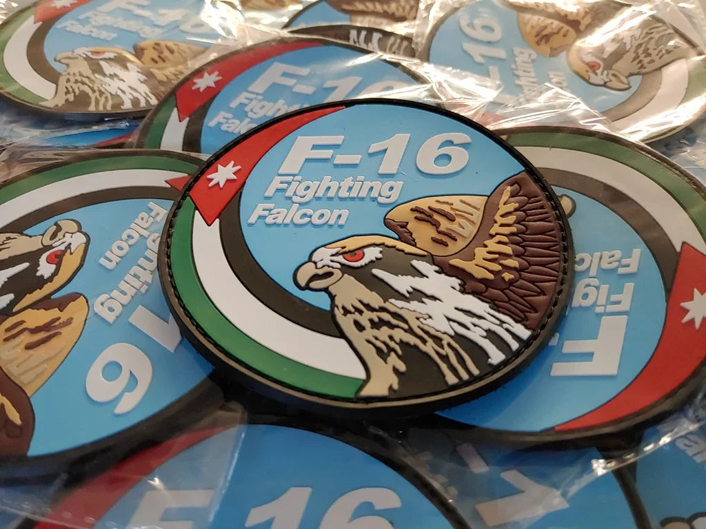 ROYAL JORDANIAN F-16 FIGHTING FALCON SWIRL (COLORED) - PVCPATCHWORLD.STORE