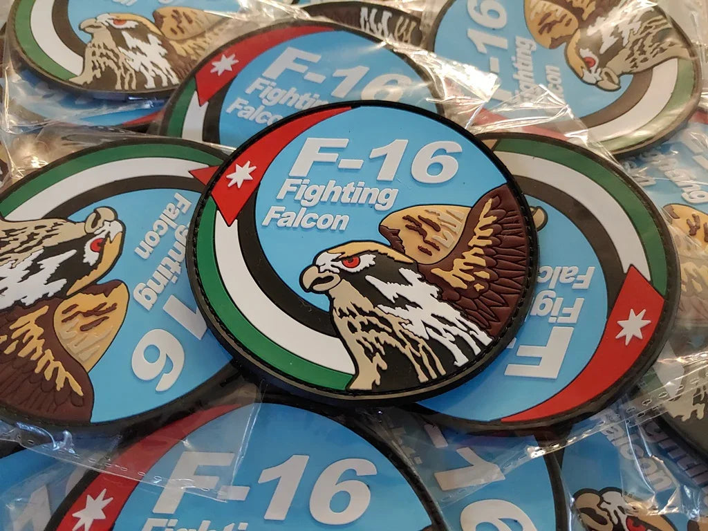 ROYAL JORDANIAN F-16 FIGHTING FALCON SWIRL (COLORED) - PVCPATCHWORLD.STORE