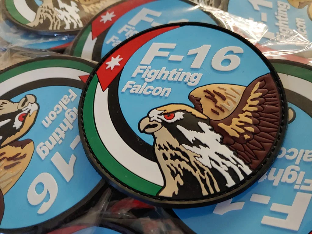 ROYAL JORDANIAN F-16 FIGHTING FALCON SWIRL (COLORED) - PVCPATCHWORLD.STORE