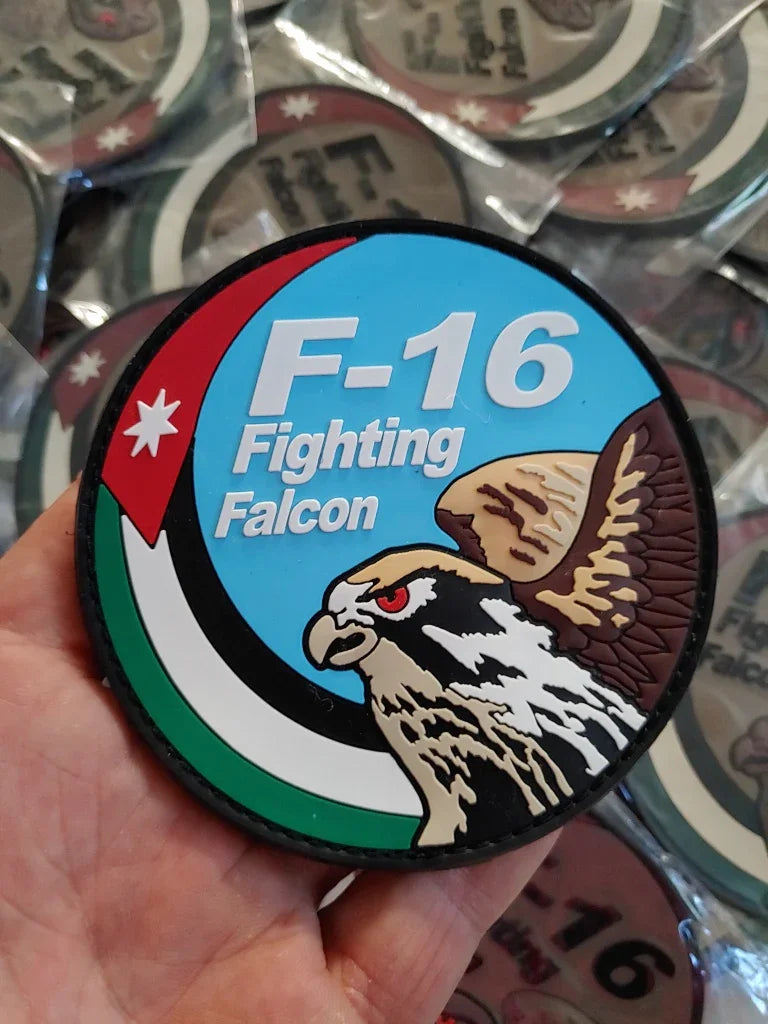 ROYAL JORDANIAN F-16 FIGHTING FALCON SWIRL (COLORED) - PVCPATCHWORLD.STORE
