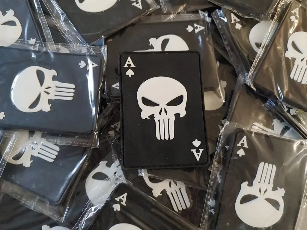 ACE OF SCULL - 3D PVC PATCH - PVCPATCHWORLD.STORE