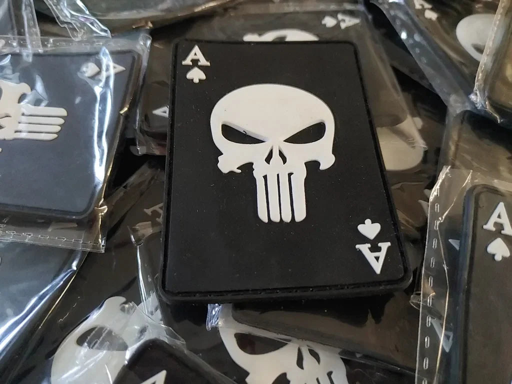 ACE OF SCULL - 3D PVC PATCH - PVCPATCHWORLD.STORE