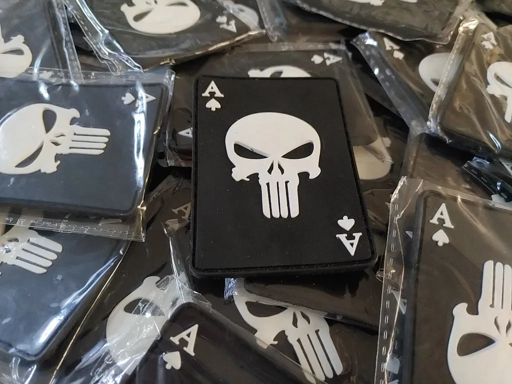 ACE OF SCULL - 3D PVC PATCH - PVCPATCHWORLD.STORE