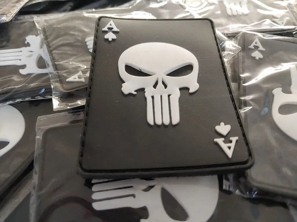 ACE OF SCULL - 3D PVC PATCH - PVCPATCHWORLD.STORE