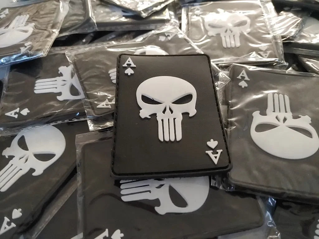 ACE OF SCULL - 3D PVC PATCH - PVCPATCHWORLD.STORE