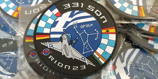 331 SQN “THESEUS” - INIOCHOS 2023 – OFFICIAL EXERCISE PATCH - PVCPATCHWORLD.STORE