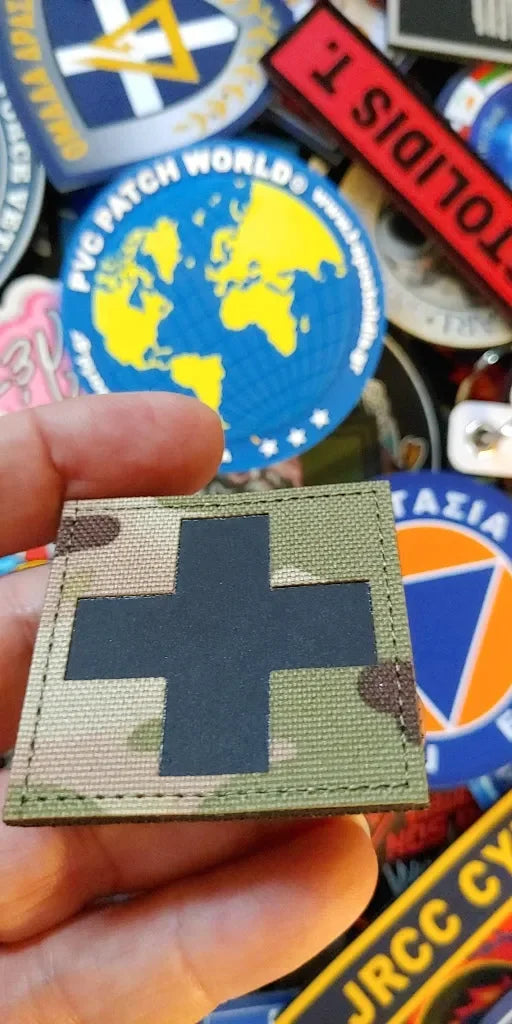 REFLECTIVE – IR - CROSS MEDIC LASER CUT PATCH – MULTICAM COLOR - PVCPATCHWORLD.STORE