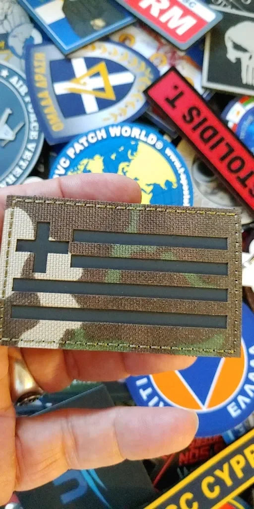 IR GREEK FLAG – COLOR MULTICAM (INFRARED) - PVCPATCHWORLD.STORE