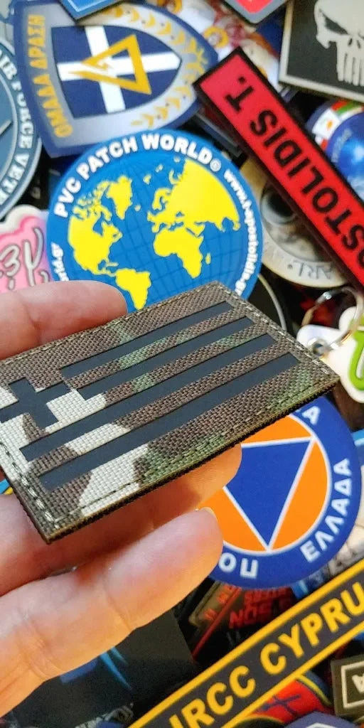 IR GREEK FLAG – COLOR MULTICAM (INFRARED) - PVCPATCHWORLD.STORE