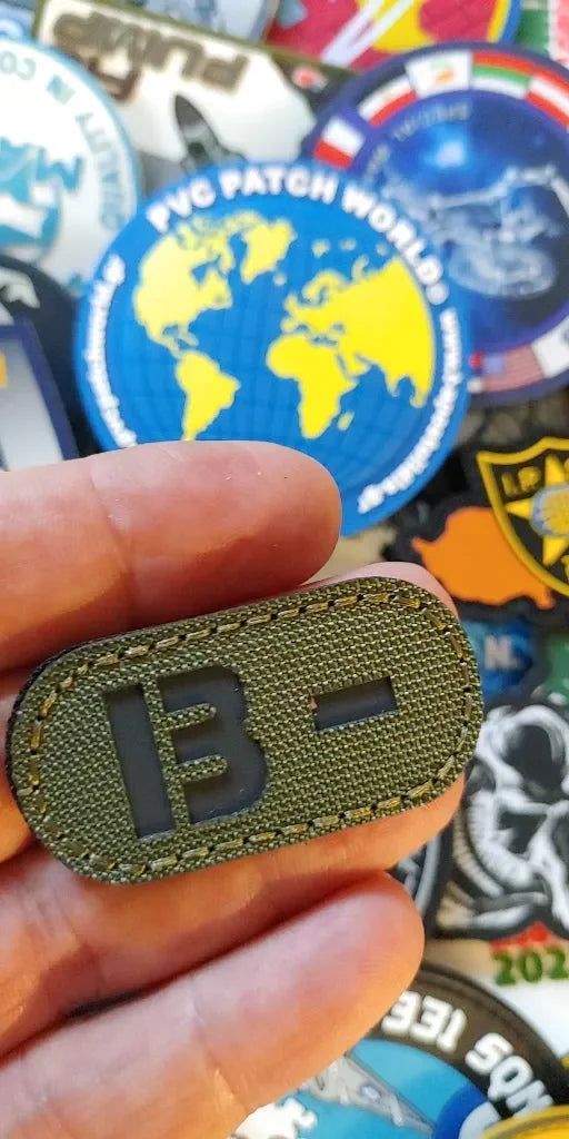 IR (INFRARED) - B- NEGATIVE BLOOD GROUP PATCH - PVCPATCHWORLD.STORE