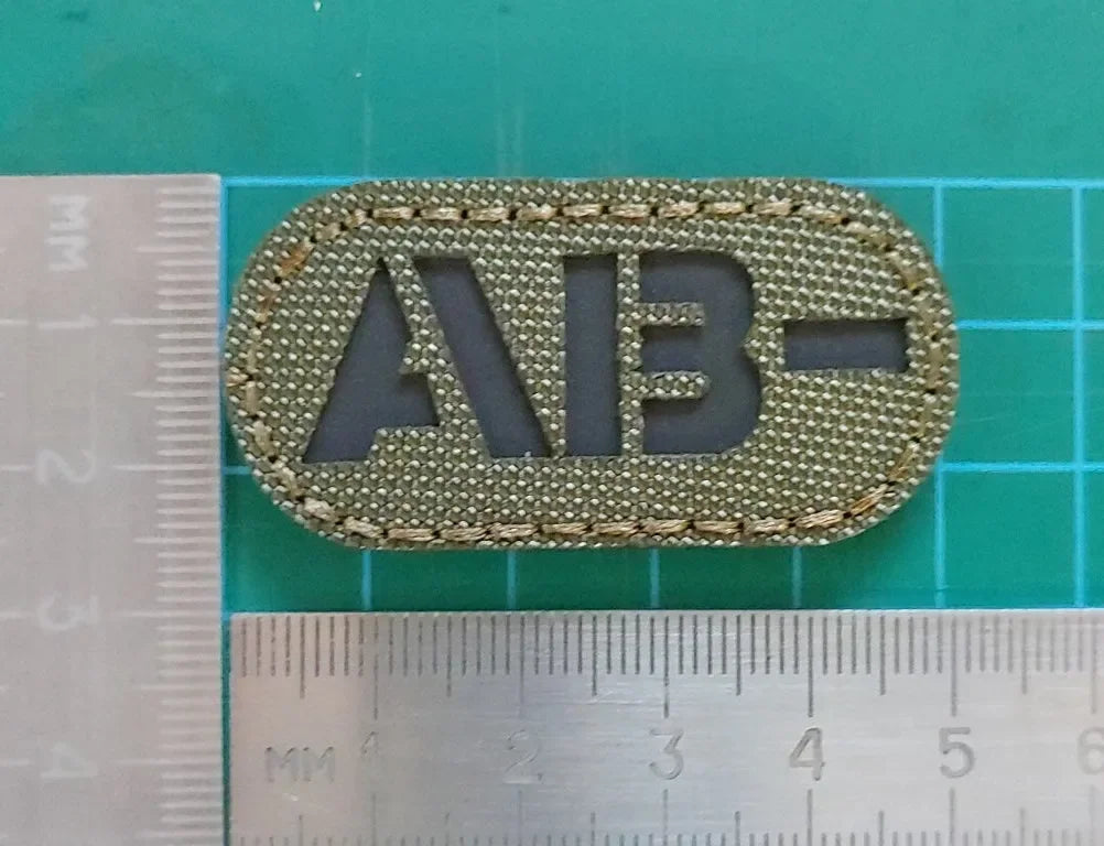 IR (INFRARED) - AB- NEGATIVE BLOOD GROUP PATCH - PVCPATCHWORLD.STORE