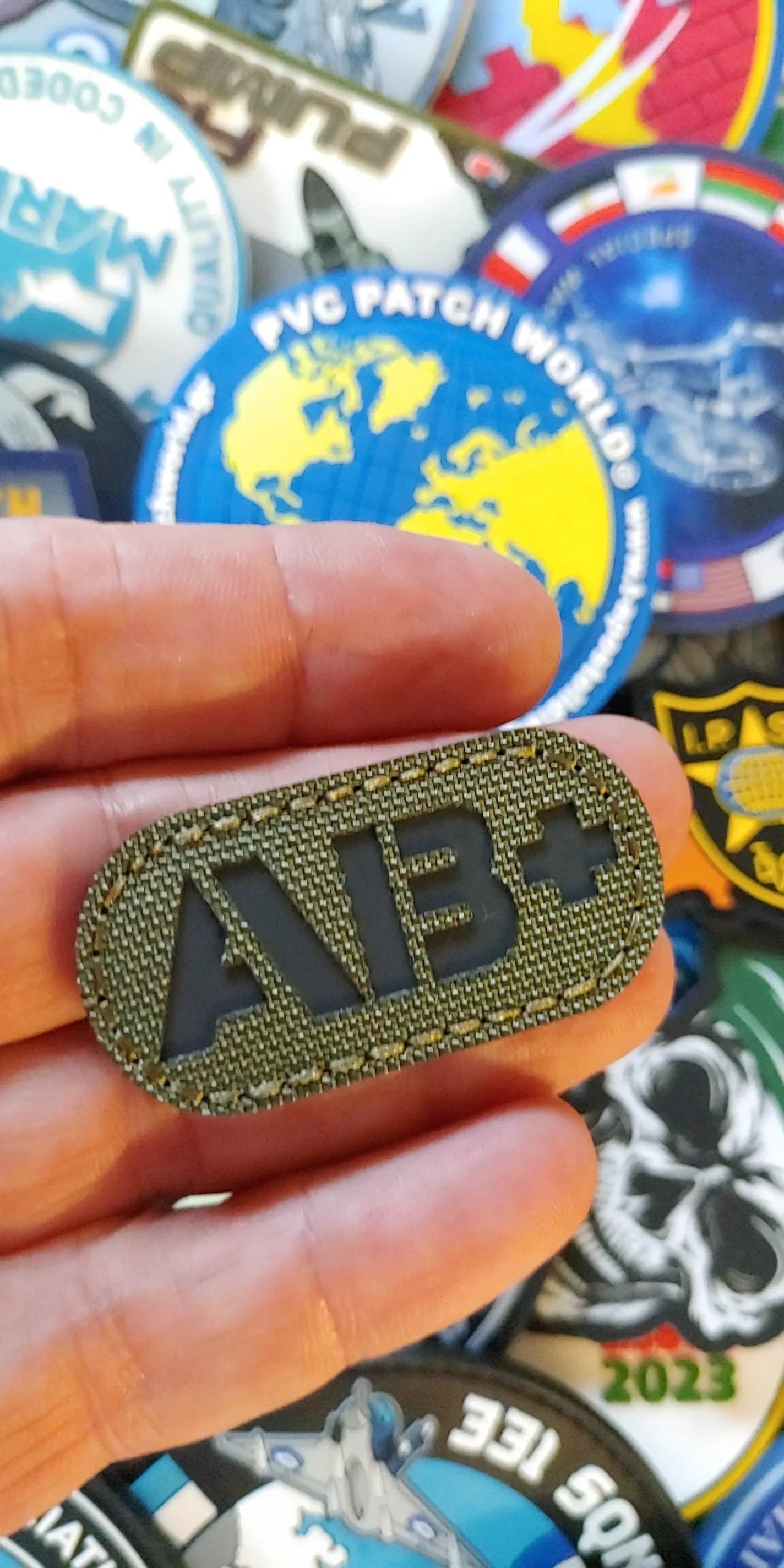 IR (INFRARED) - AB+ POSITIVE BLOOD GROUP PATCH - PVCPATCHWORLD.STORE