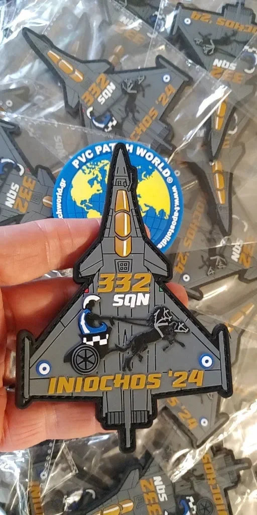 RAFALE - INIOCHOS 2024 – OFFICIAL 332 SQN EXERCISE PATCH - HELLENIC AIR FORCE - PVCPATCHWORLD.STORE