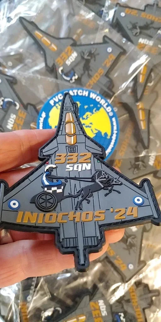 RAFALE - INIOCHOS 2024 – OFFICIAL 332 SQN EXERCISE PATCH - HELLENIC AIR FORCE - PVCPATCHWORLD.STORE