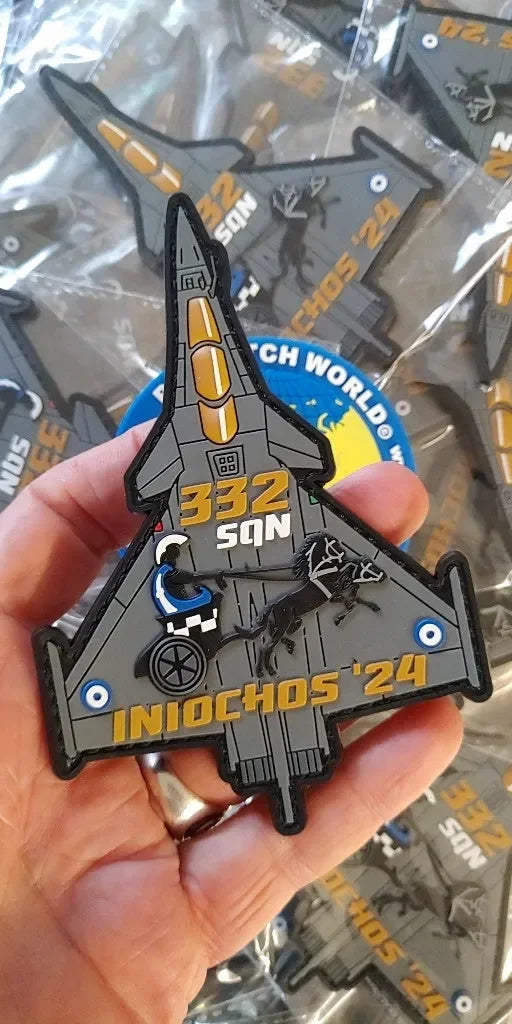 RAFALE - INIOCHOS 2024 – OFFICIAL 332 SQN EXERCISE PATCH - HELLENIC AIR FORCE - PVCPATCHWORLD.STORE