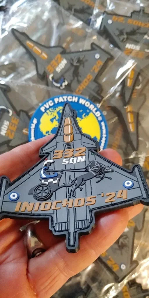 RAFALE - INIOCHOS 2024 – OFFICIAL 332 SQN EXERCISE PATCH - HELLENIC AIR FORCE - PVCPATCHWORLD.STORE