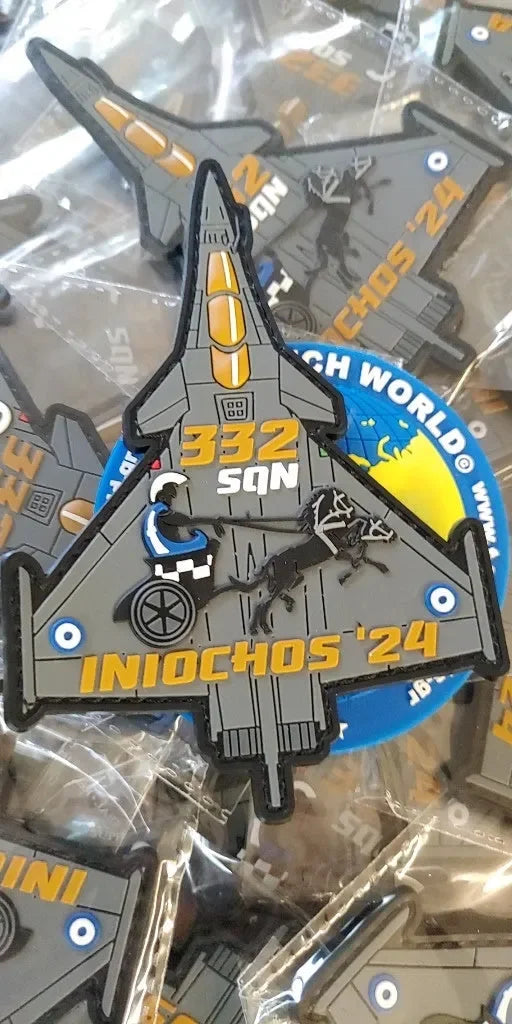 RAFALE - INIOCHOS 2024 – OFFICIAL 332 SQN EXERCISE PATCH - HELLENIC AIR FORCE - PVCPATCHWORLD.STORE
