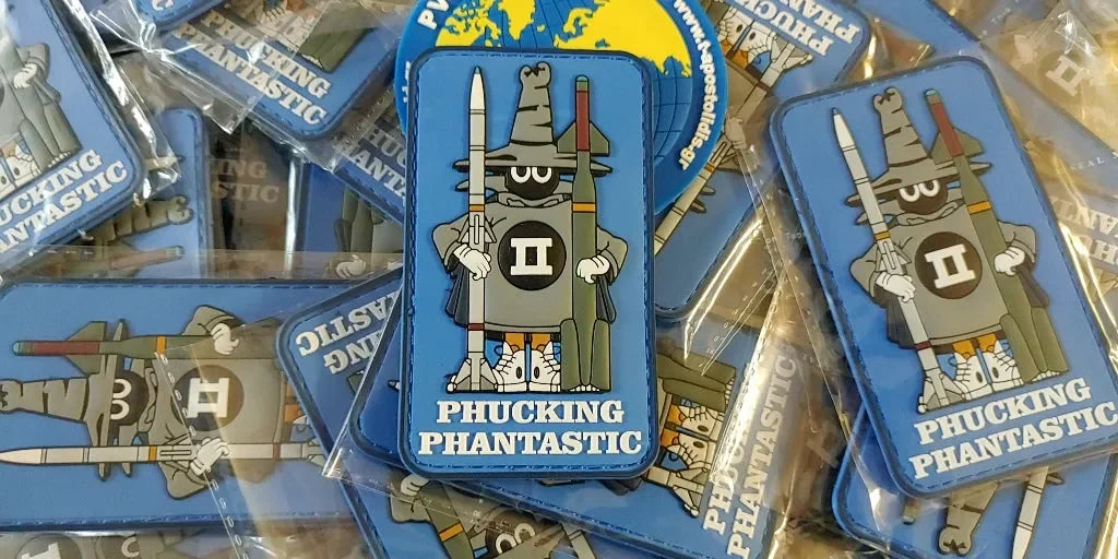 PHANTOM II - F-4 - NEW HAF - " PHUCKING PHANTASTIC " 3D PVC PATCH - PVCPATCHWORLD.STORE